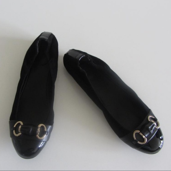 GUCCI Bamboo Horsebit blk patent/suede flats 37.5 - Picture 3 of 6